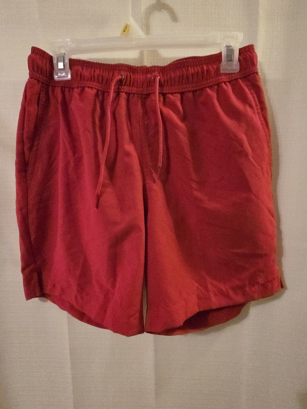 Red Womens Drawstring Swim Shorts